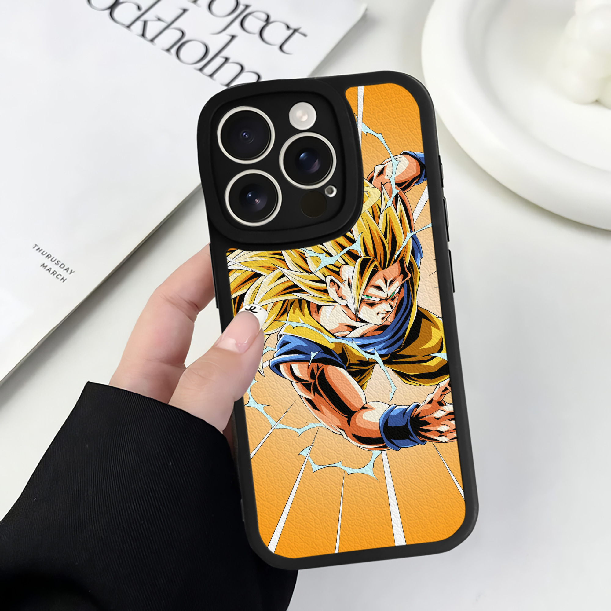 （画像用） ドラゴンボール DRAGON BALL 【iPhone 16シリーズ対応】シリコンスマホケース（レザー調） 材質：シリコン
